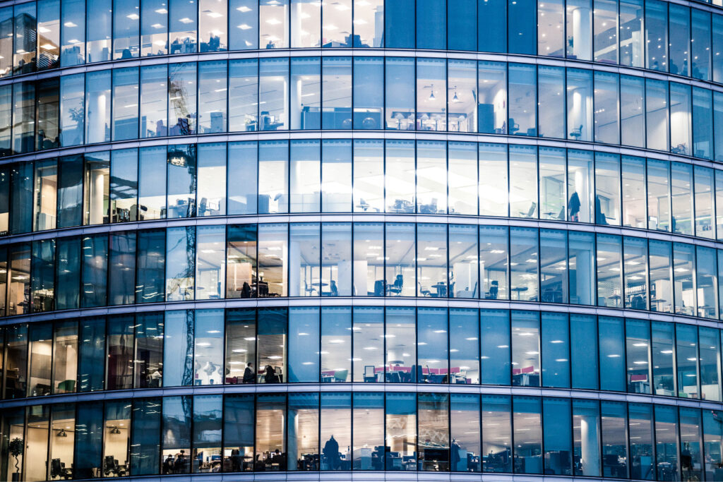 Office building at night